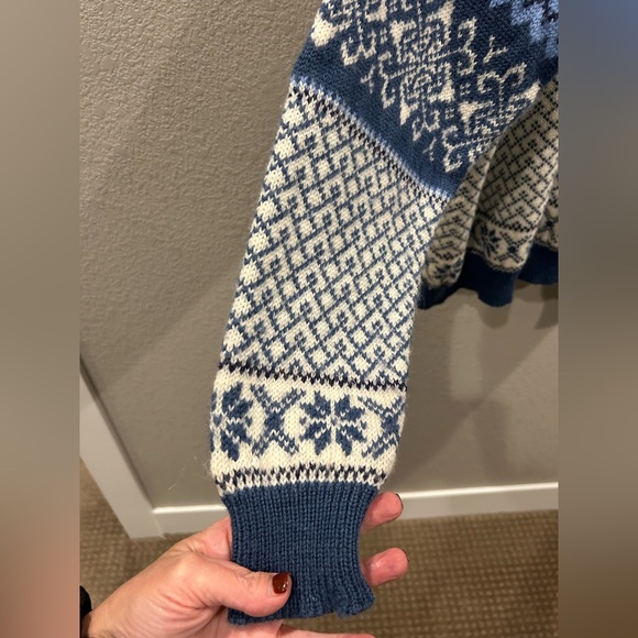 Vintage NORDSTRIKK Norway nordic wool metal clasp cardigan sweater LARGE - Picture 9 of 16